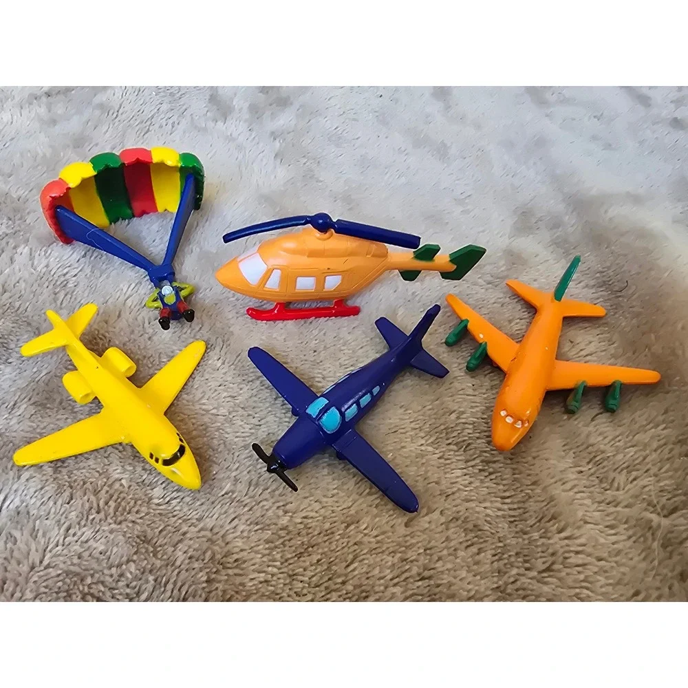 Safari Ltd In the Sky Toob Miniature Aircraft Figures Planes Helicopter Skydiver